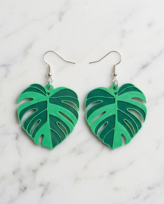 Tropiska Monstera-örhängen – fräscha & somriga