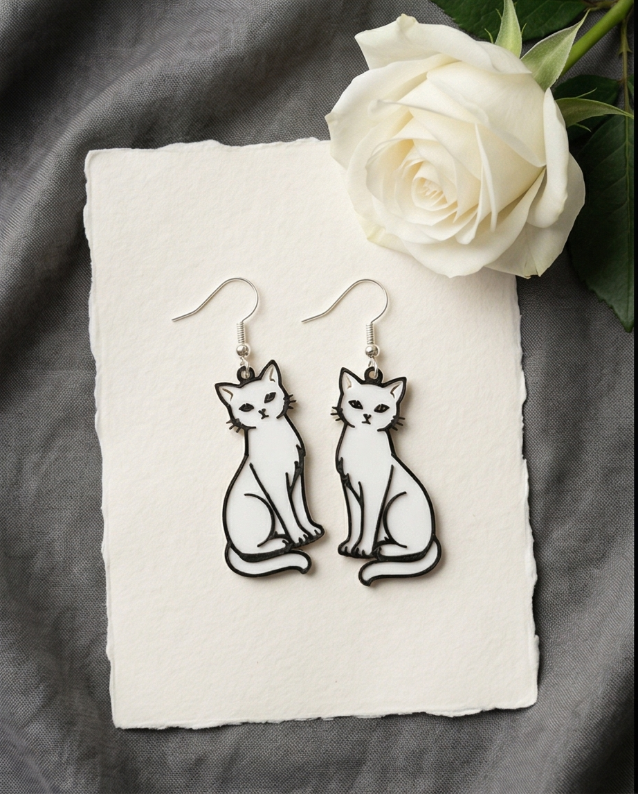 Eleganta katt-örhängen – stilrena silhuetter